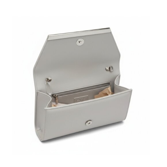 CXL by Christian Lacroix Women's Silver Clutch Detachable Chain Shoulder Bag NWT - Picture 2 of 7